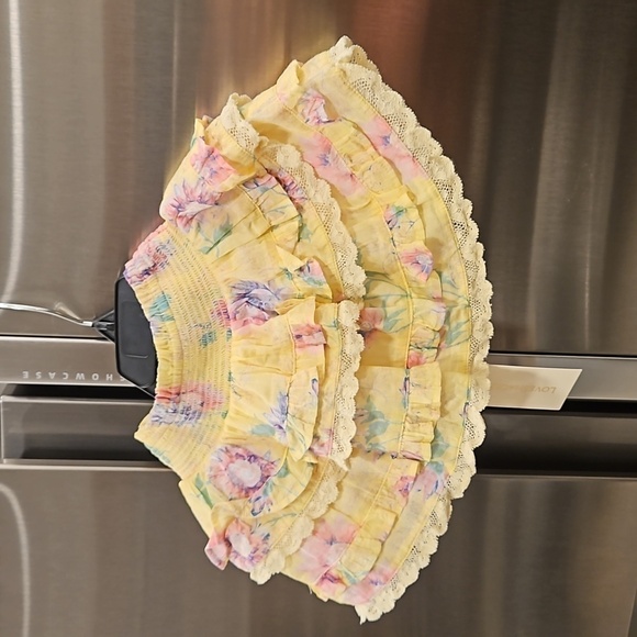 💕LOVESHACKFANCY💕 Billie Skirt ~ Bright Azalea Floral Print Girls 18-24 M NWT - Picture 9 of 15